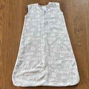 Halo Light Blue Sleep Sack with Elephant Pattern